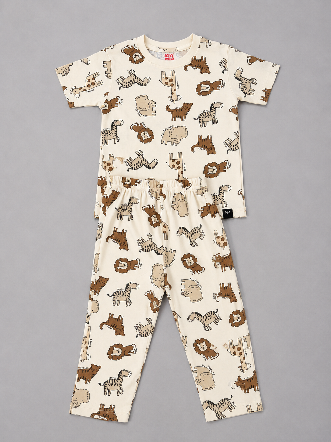 Off-White Mixed Animals Pyjama Set (Unisex)
