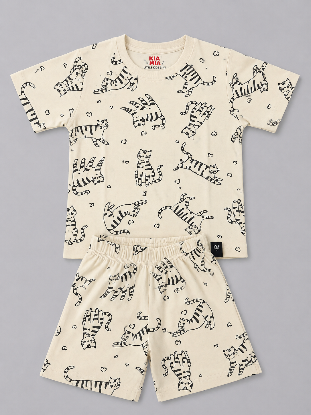 Cream Cat Coord Set (Unisex)