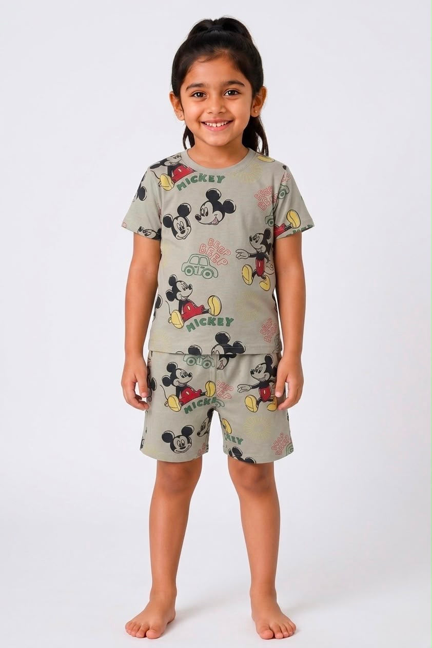 Smoke Grey Mickey Mouse Coord Set (Unisex)