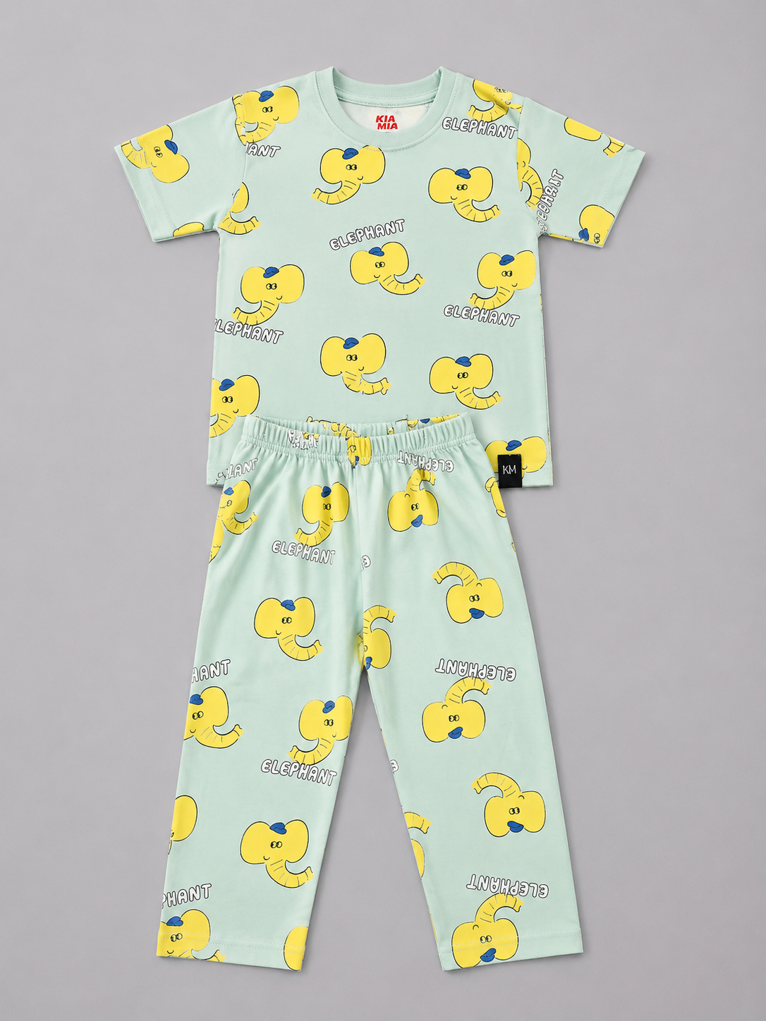Pastel Blue Elephant Pyjama Set (Unisex)
