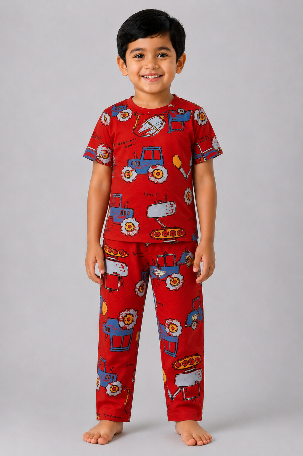 Red Vroom Vroom Truck Pyjama set (Unisex)