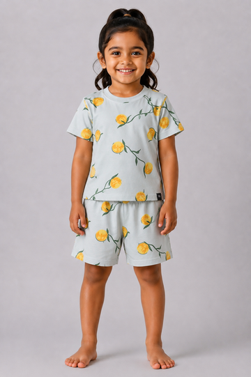 Sky Blue Zesty Lemon Coord Set (Unisex)