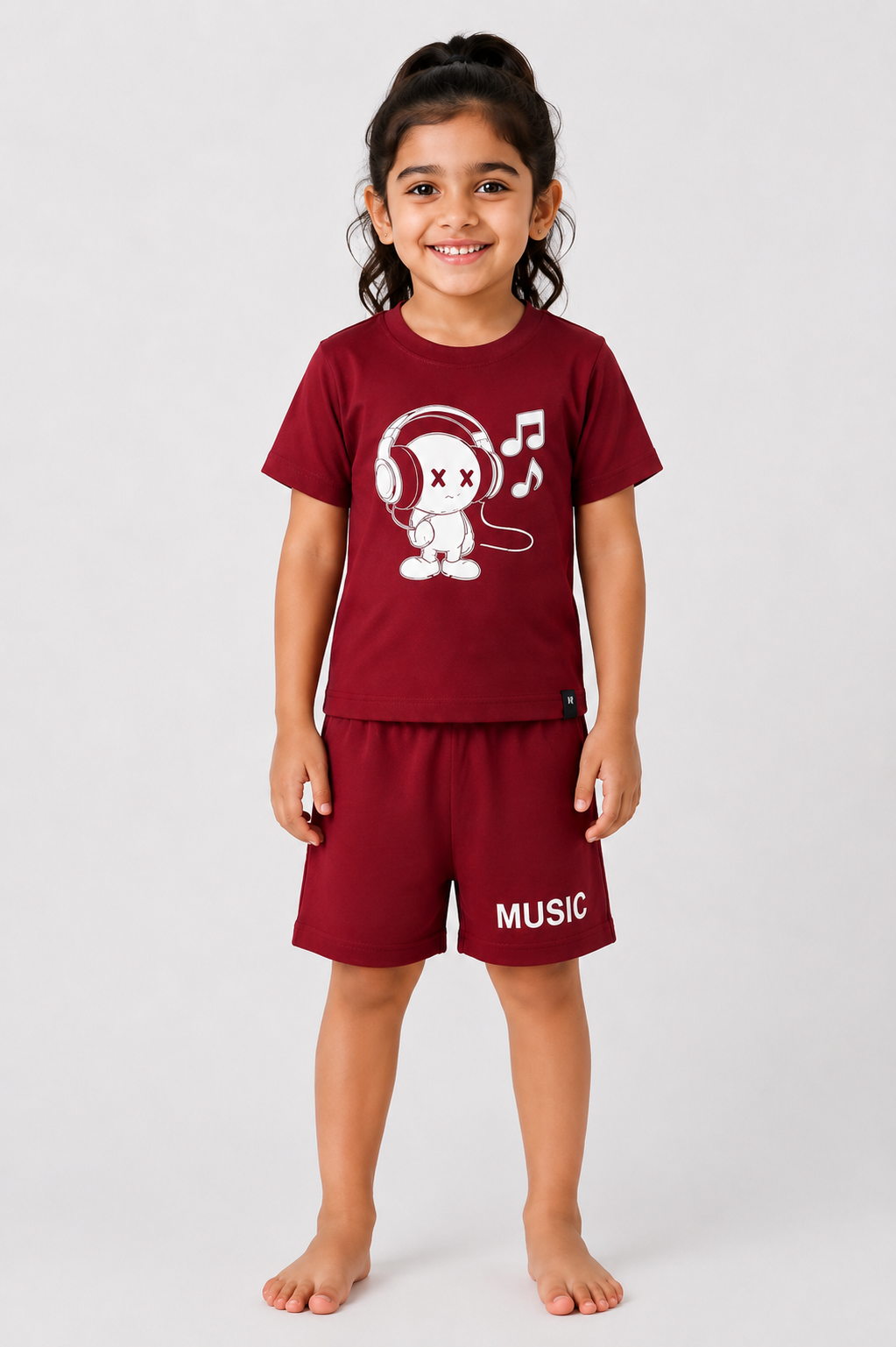 Cherry Red Music Shorts Set (Unisex)
