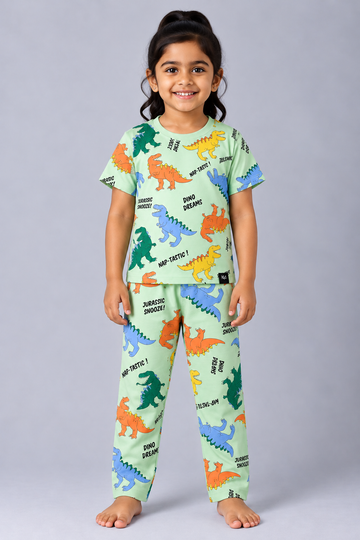 Mint Dino Dreams Pyjama Set (Unisex)