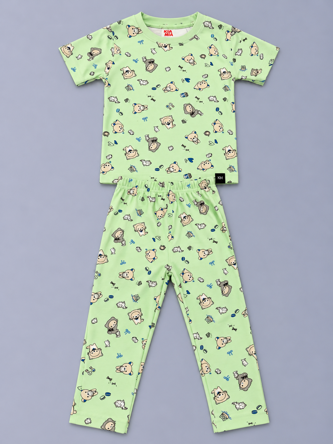 Soft Green Teddy Bear Pyjama Set (Unisex)