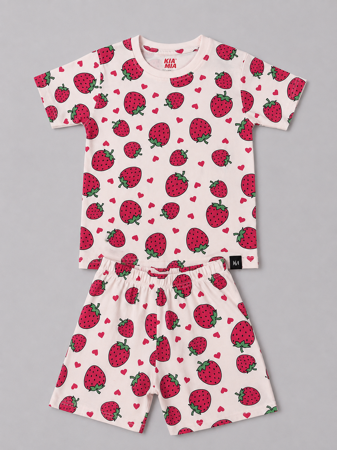 Pastel Pink Heart & Berry Coord Set (Unisex)