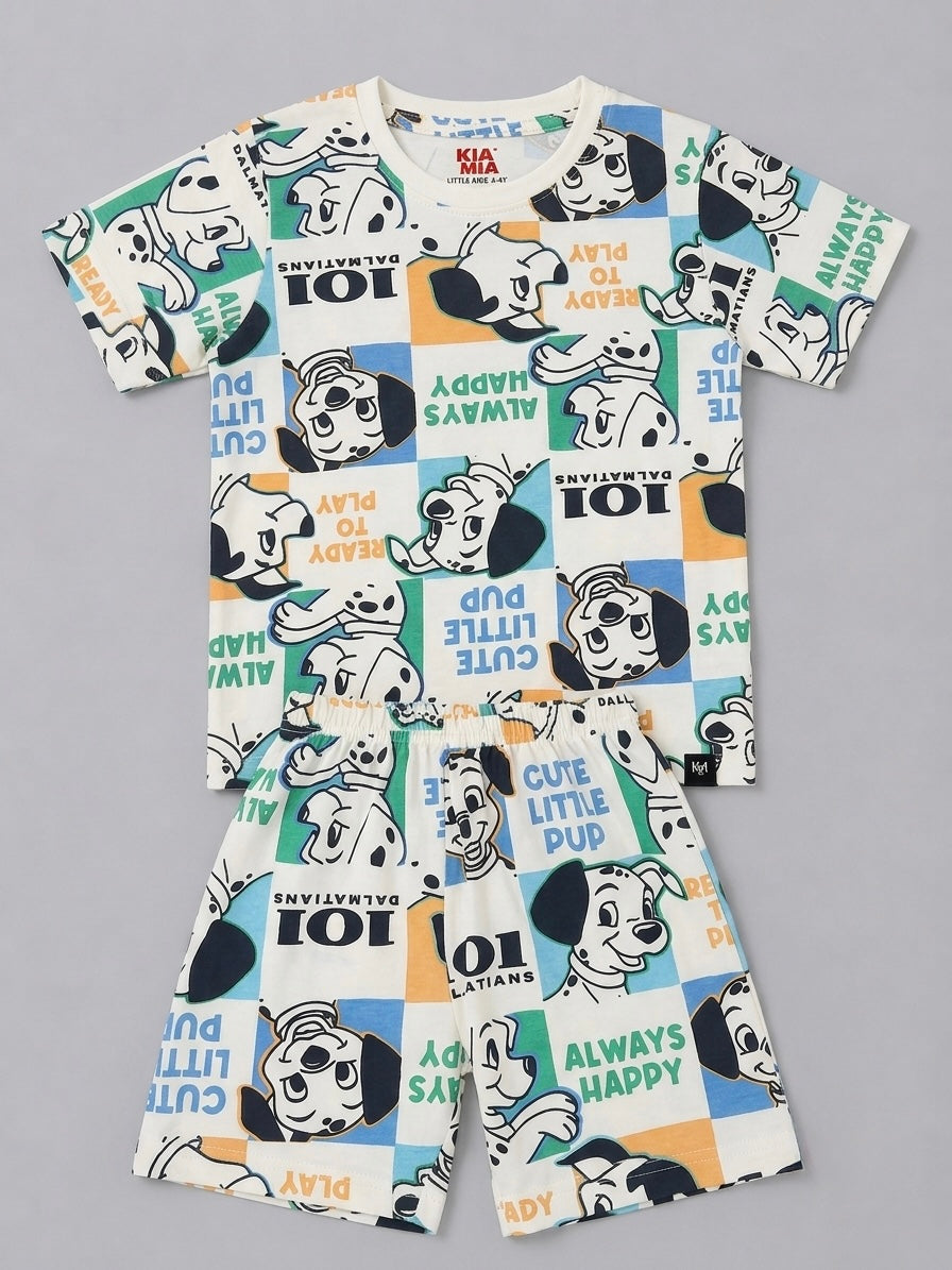 White Dalmatian Puppy Coord set (Unisex)