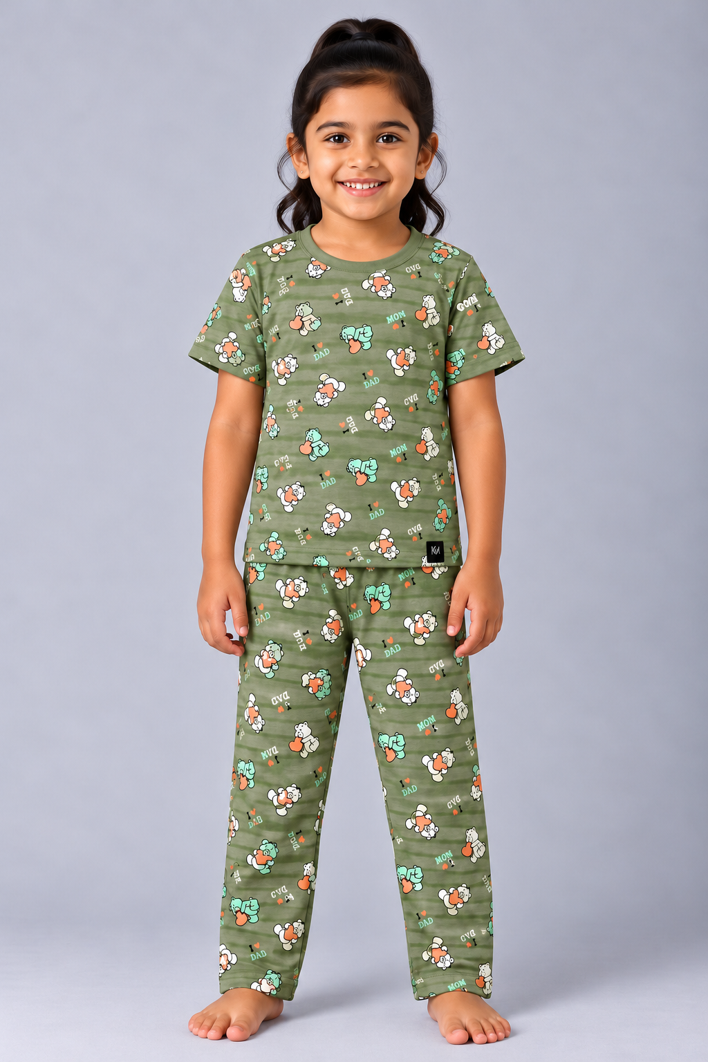Olive Mom & Dad Love Pyjama Set (Unisex)