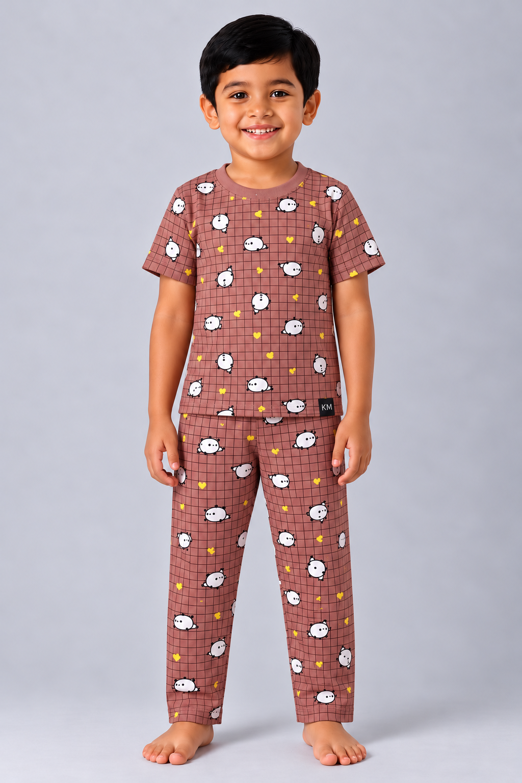 Brown Sheep & Heart Pyjama Set (Unisex)