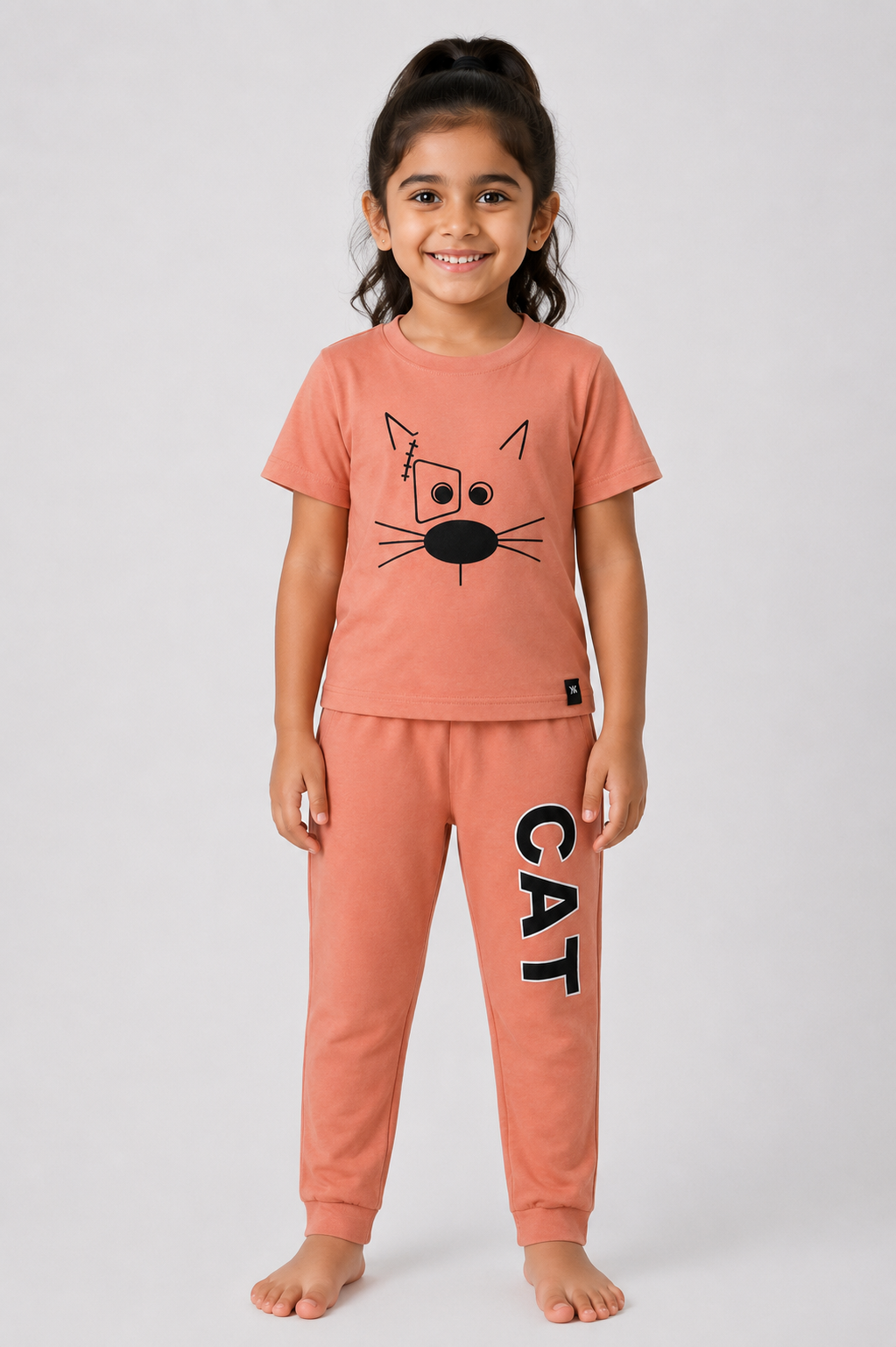 Little Pink Cat Pyjama Set (Unisex)