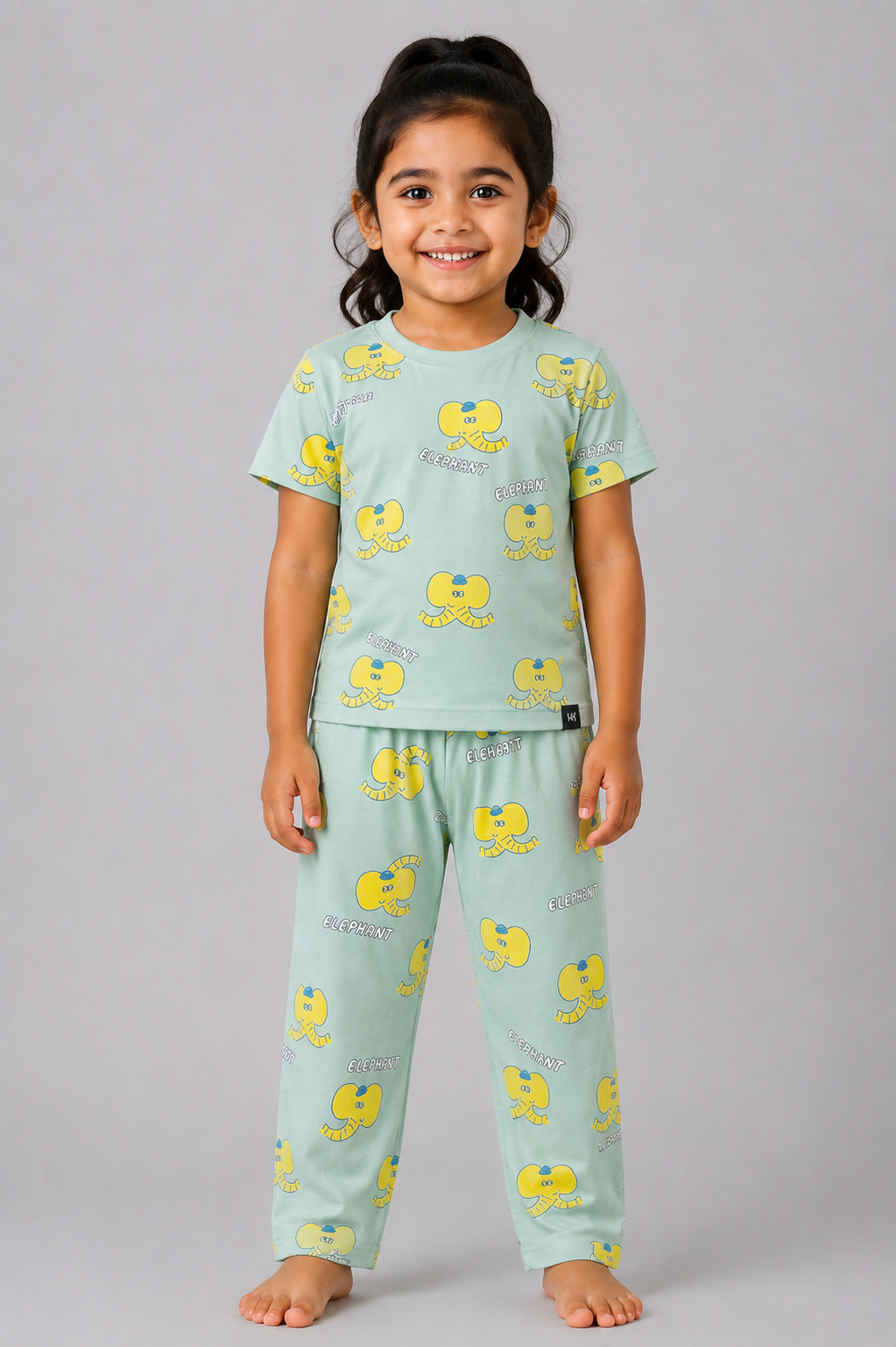 Pastel Blue Elephant Pyjama Set (Unisex)