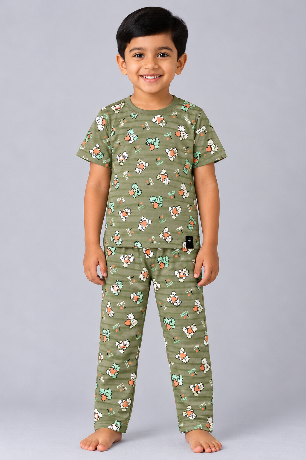 Olive Mom & Dad Love Pyjama Set (Unisex)