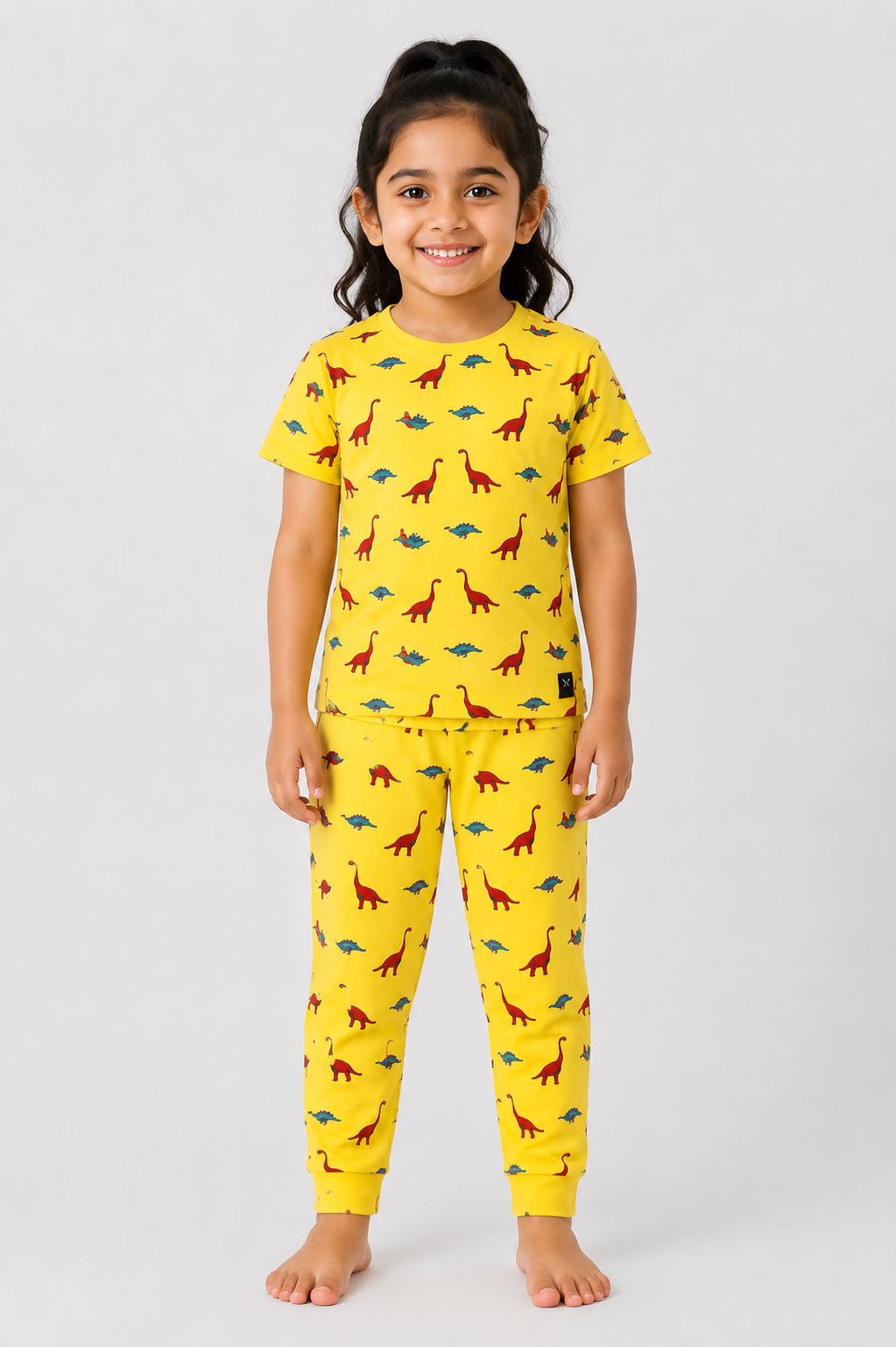 Yellow Dinosaur Pyjama Set (Unisex)