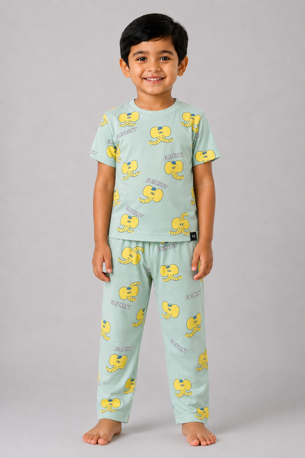 Pastel Blue Elephant Pyjama Set (Unisex)