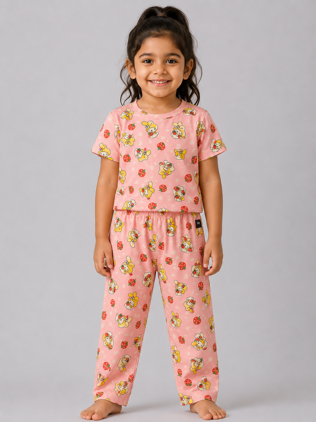 Soft Pink Bunny & Strawberry Pyjama Set (Unisex)