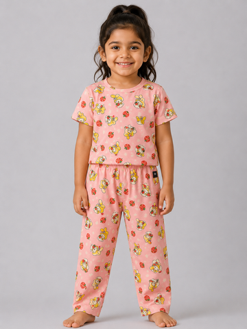 Soft Pink Bunny & Strawberry Pyjama Set (Unisex)