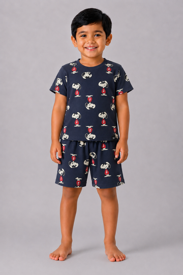 Dark Navy Snoopy Joe Coord Set (Unisex)