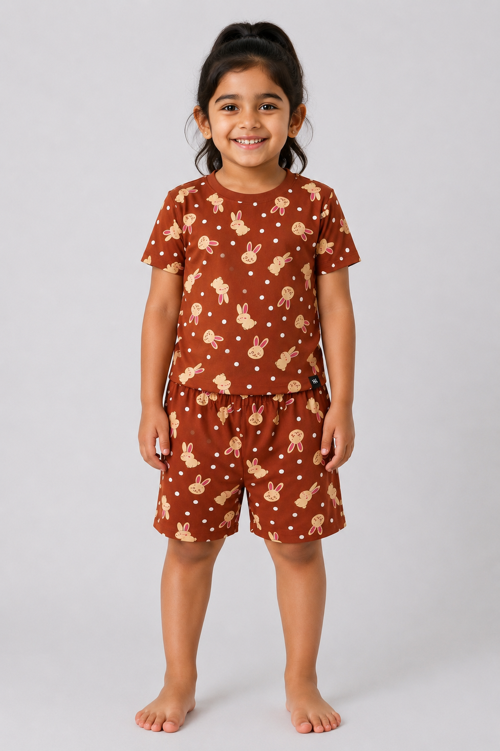 Chocolate Cute Bunny Coord Set (Unisex)