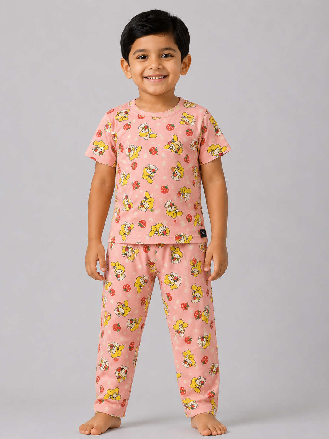 Soft Pink Bunny & Strawberry Pyjama Set (Unisex)