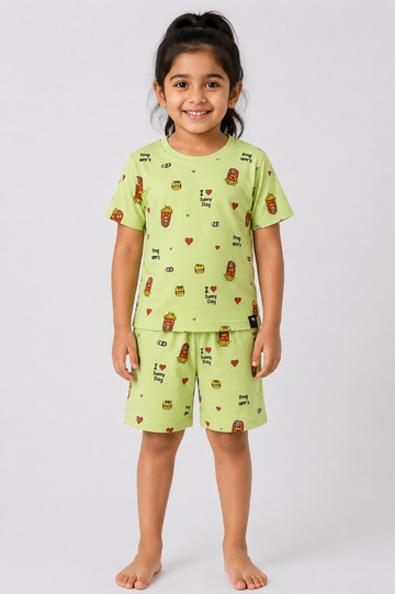 Little Green Sip Cat Coord Set (Unisex)
