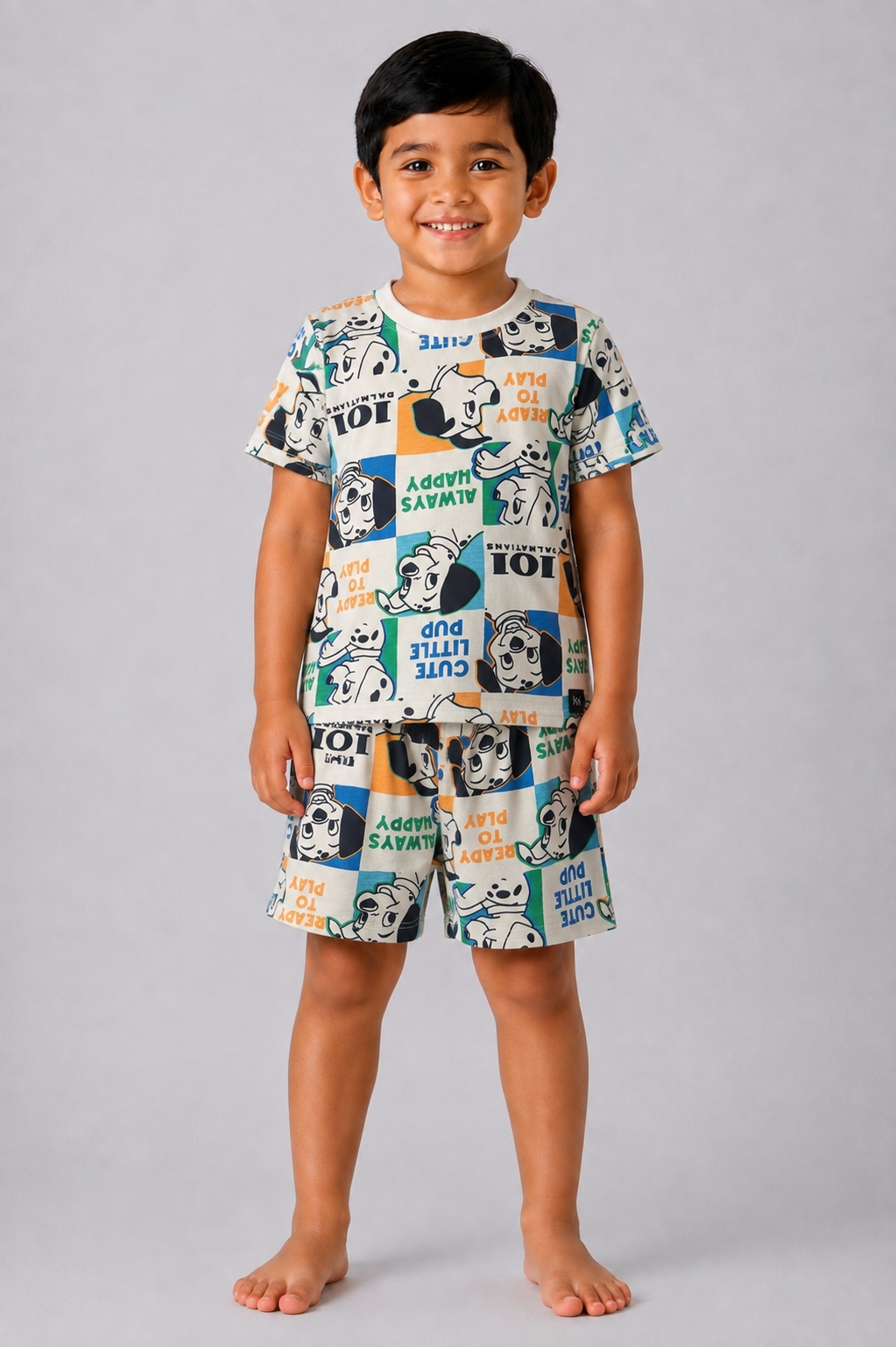 White Dalmatian Puppy Coord set (Unisex)