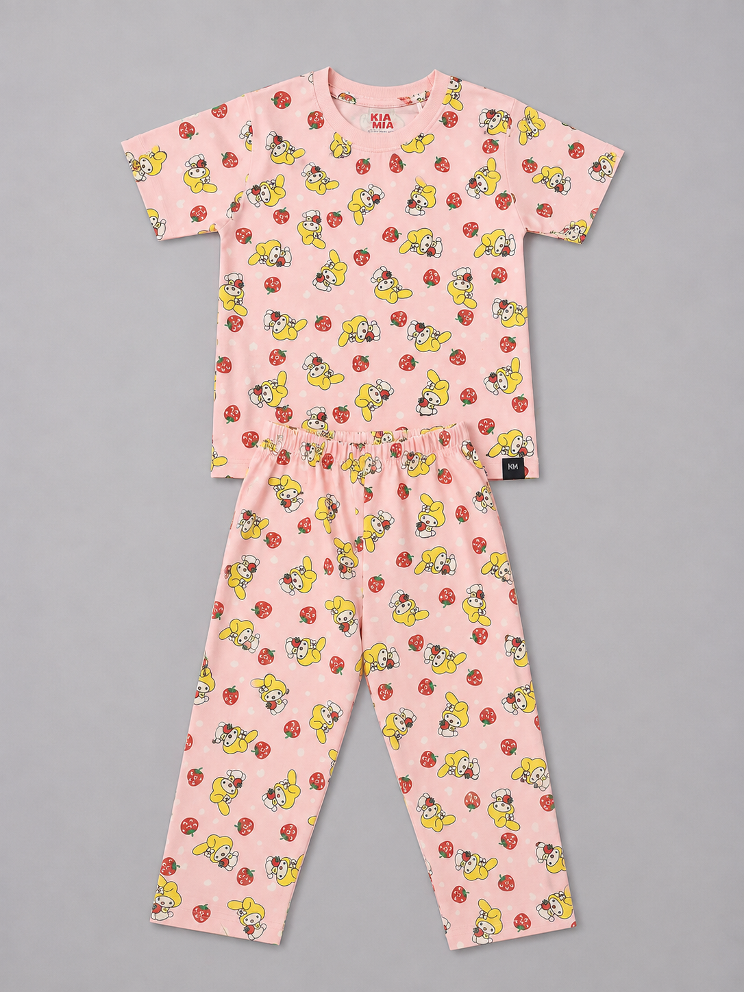 Soft Pink Bunny & Strawberry Pyjama Set (Unisex)