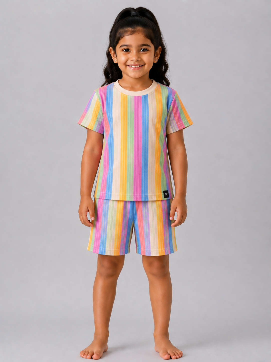 Multicolor Vertical Stripe Coord Set (Unisex)