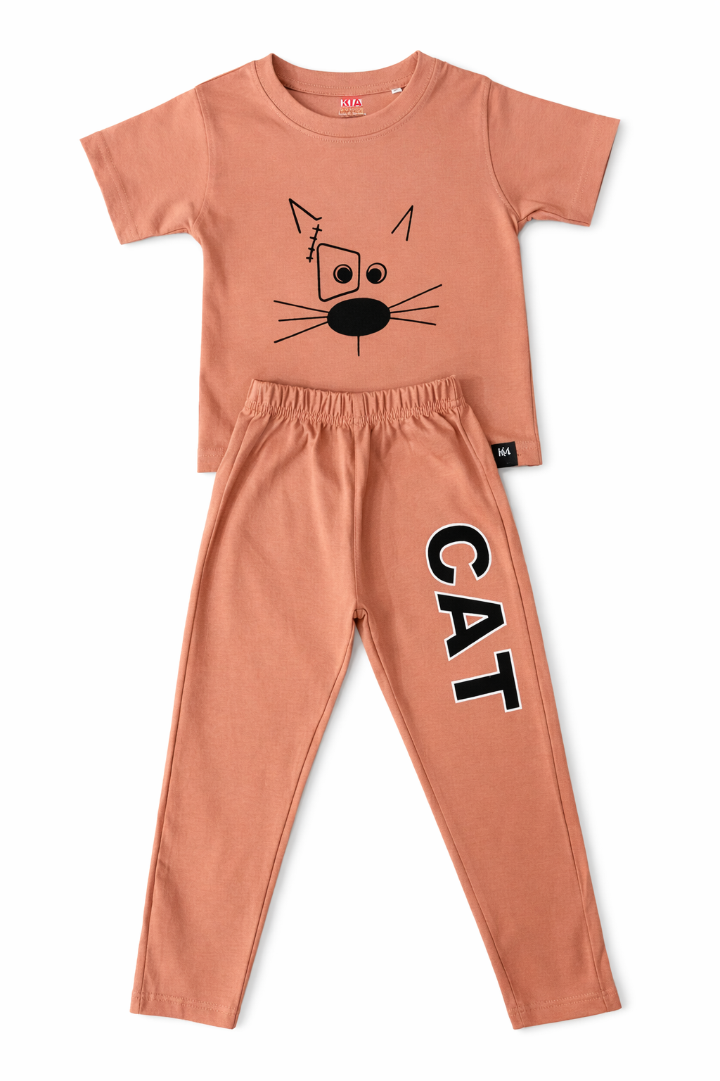 Little Pink Cat Pyjama Set (Unisex)