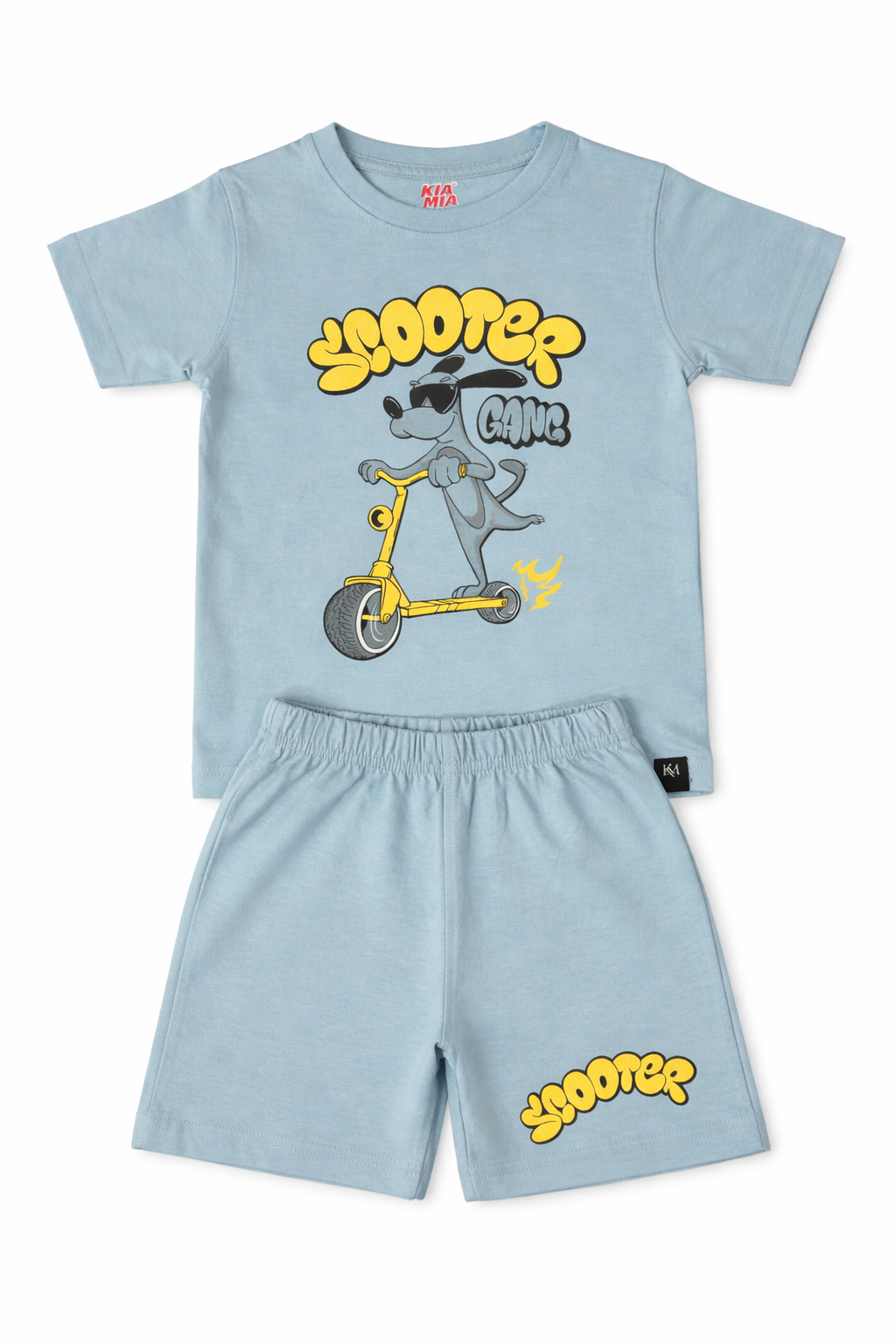 Little Blue Scooter Shorts Set (Unisex)