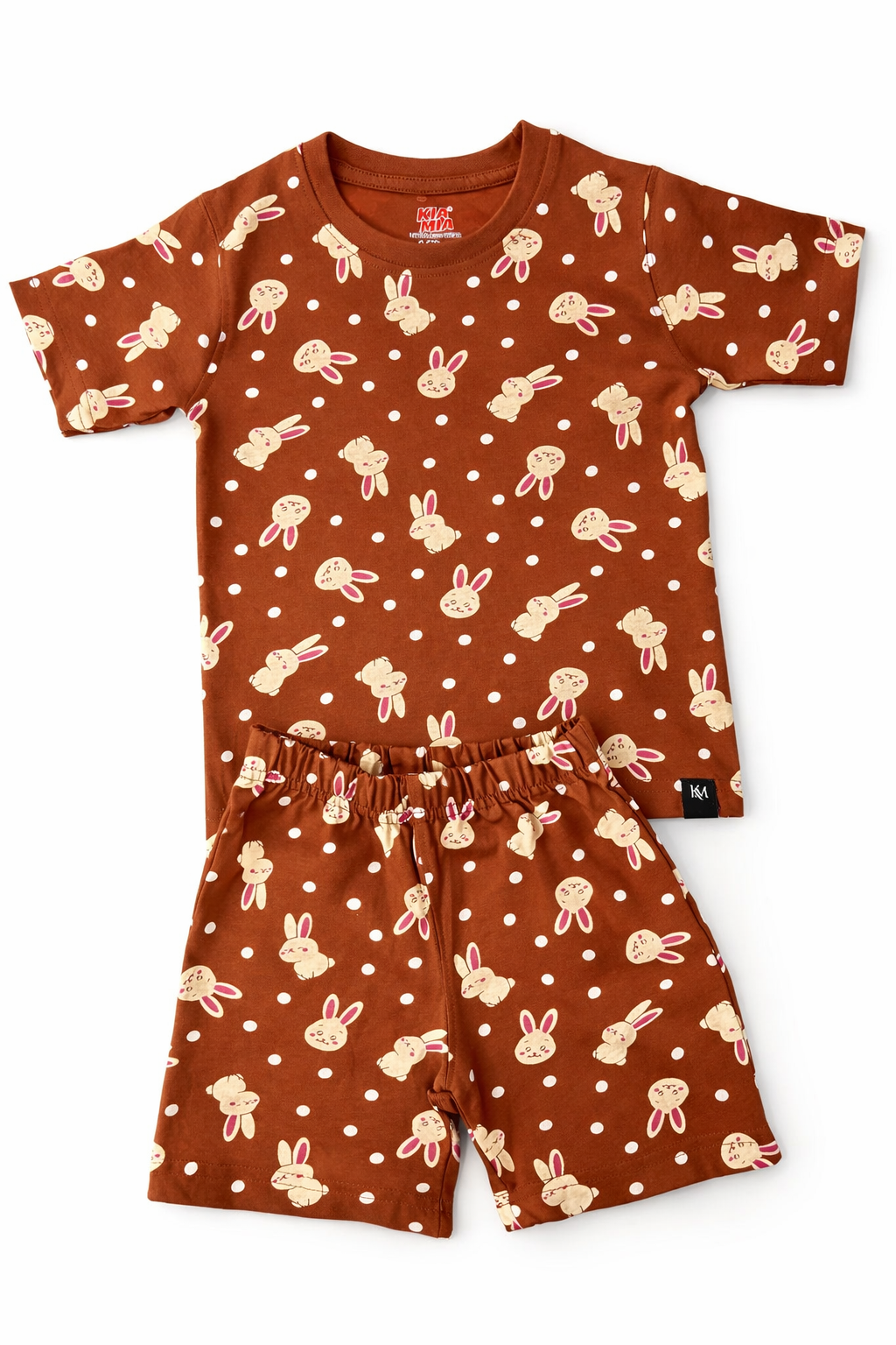 Chocolate Cute Bunny Coord Set (Unisex)