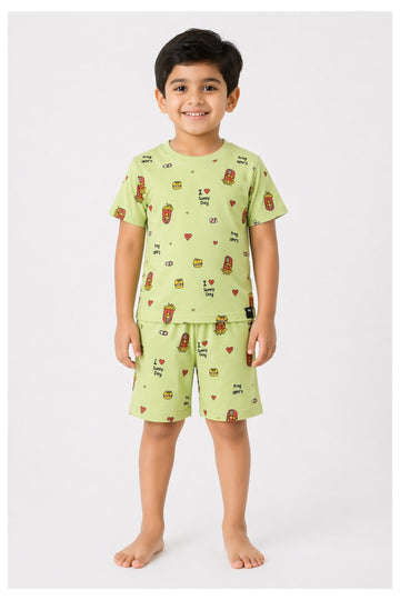 Little Green Sip Cat Coord Set (Unisex)