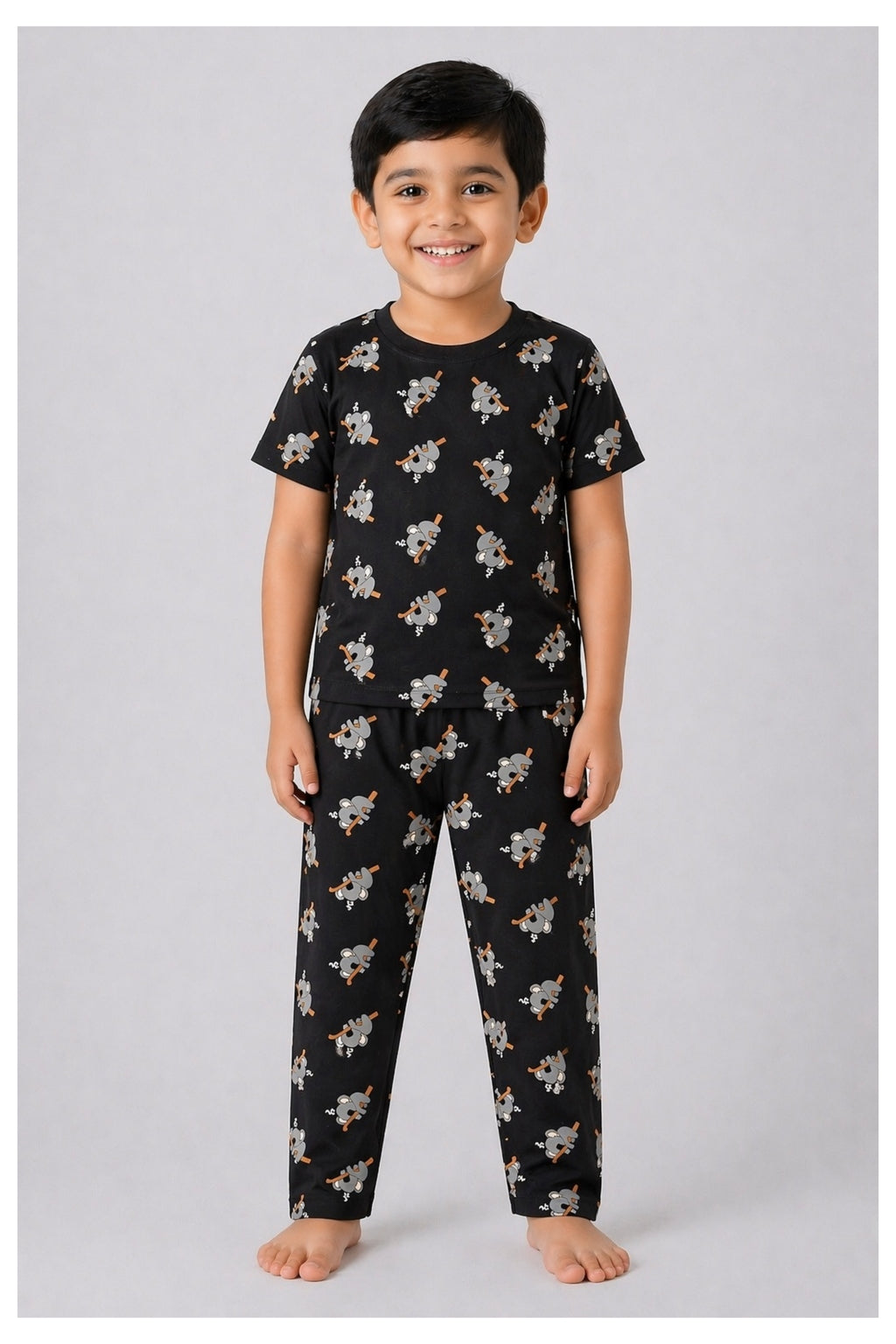 Black Koala Pyjama Set (Unisex)