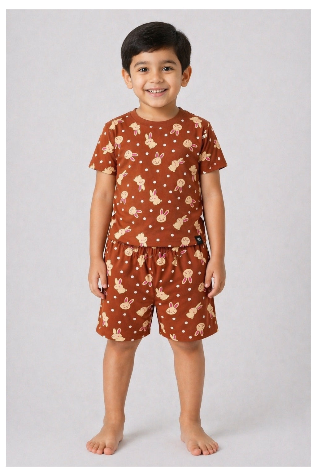 Chocolate Cute Bunny Coord Set (Unisex)