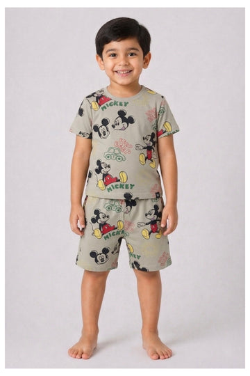 Smoke Grey Mickey Mouse Coord Set (Unisex)